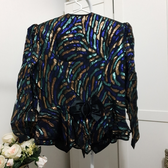 AUS16 Vintage Dolina Exclusive Blazer Metallic. Polyester Lurex. - Picture 12 of 16